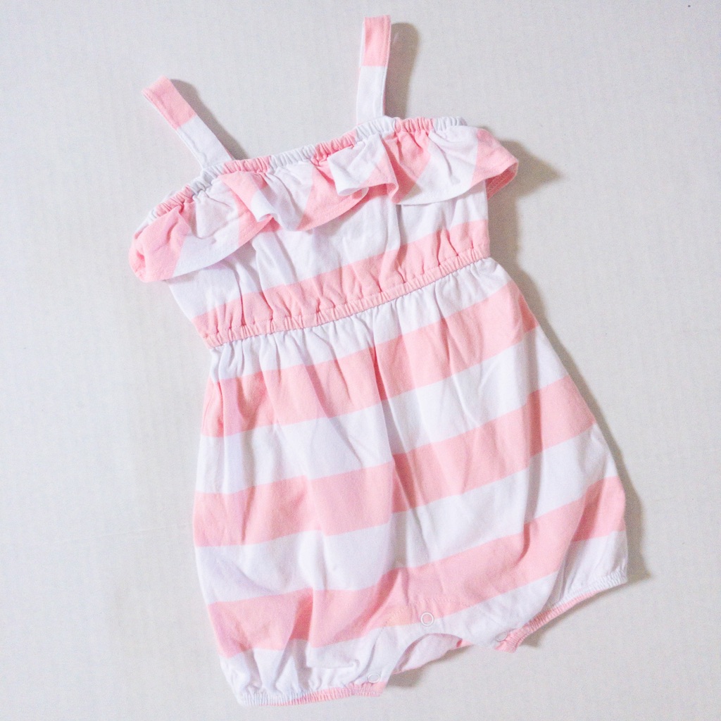 Janie And Jack Striped Romper (6-12 Months)